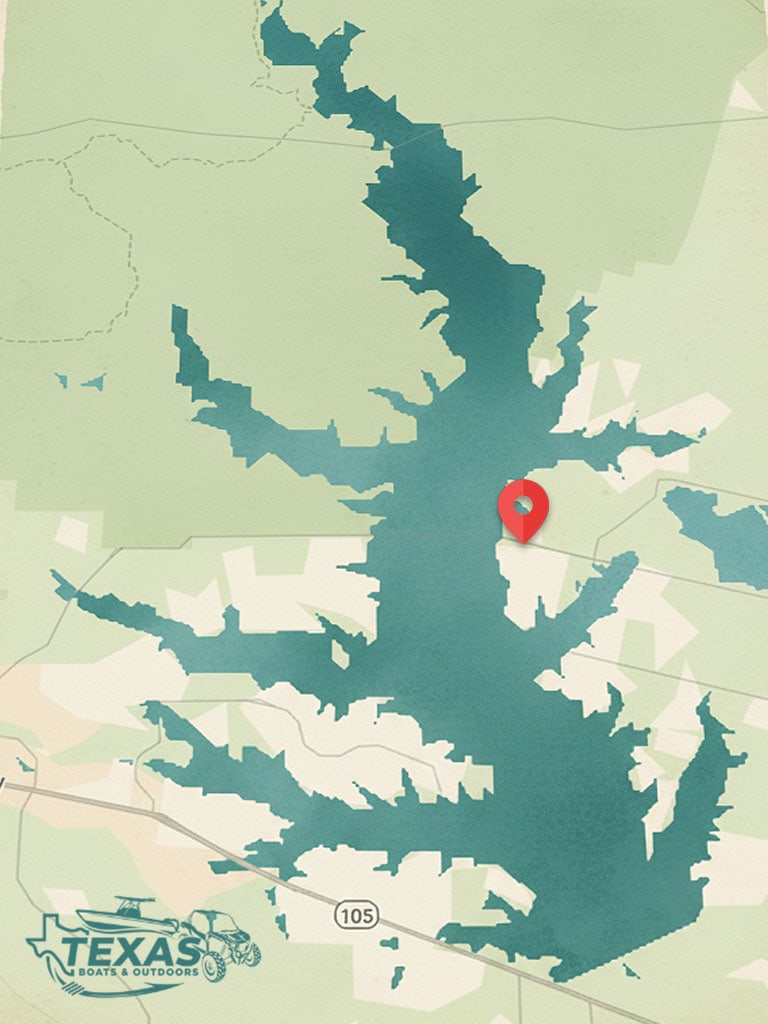 Lake Conroe map in Texas | Texas Boat and Outdoors